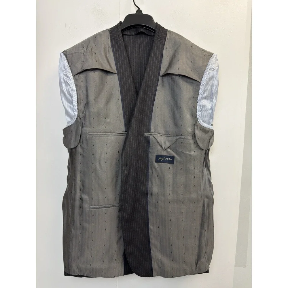 Joseph & Feiss Blazer Men's 44R Gray‎ Pinstripe 100% Wool Jacket